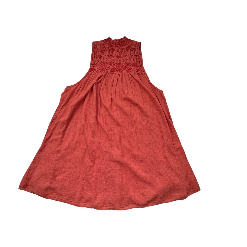 Free People Boho Lightweight Sleeveless Smocked Mini Dress Women's Size Large - Picture 3 of 9